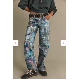 We The Free Tennessee Low-Rise Illusions Jeans | Floral Canvas | Sz 27